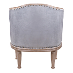 Кресло низкое с мягкой обивкой из велюра на 4-х деревянных ножках Emile Armchair grey варинант исполнения - 3 | Loft Concept в Сочи