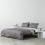 Постельное белье из сатина с принтом треугольники 150х200 см Triangular Dreams варинант исполнения - 6 | Loft Concept в Сочи