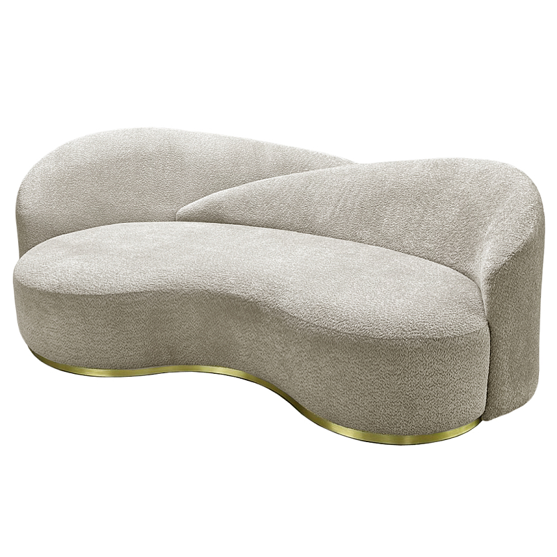 Элегантный Диван Альби Sofa Светло-бежевый Латунь в Сочи | Loft Concept 