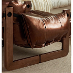 Кресло-диван кожаное на деревянном каркасе Medieval Furniture варинант исполнения - 6 | Loft Concept в Сочи