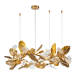 Люстра на ветвистом каркасе с листьями Golden Wreath варинант исполнения - 1 | Loft Concept в Сочи