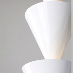 Подвесной светильник светодиодный в виде ряда белых металлических конусов  Herringbone варинант исполнения - 6 | Loft Concept в Сочи