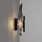 Бра с волнообразным стеклянным плафоном и вставкой из мрамора Liquid Stone варинант исполнения - 12 | Loft Concept в Сочи