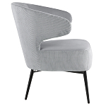 Современное мягкое кресло на металлических ножках Rakush Grey варинант исполнения - 5 | Loft Concept в Сочи