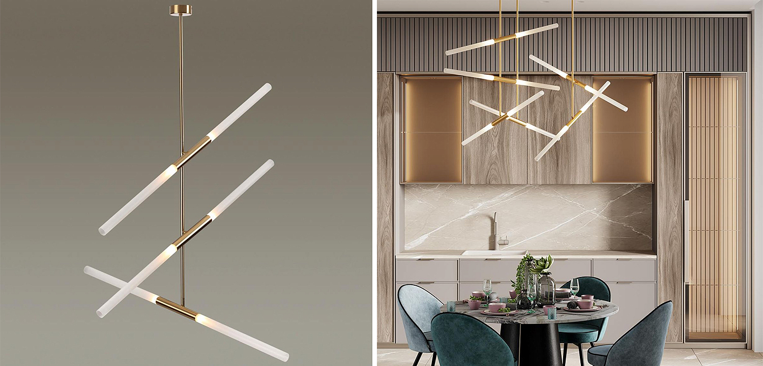 Светильник Gold Delta Light 6 lamp Светильник Gold Delta Light 6 lamp - Loft-Concept в Сочи
