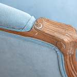 Кресло Ava Classical Armchair light blue velour варинант исполнения - 5 | Loft Concept в Сочи