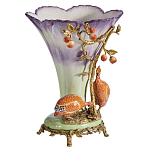 Ваза с цесарками из фарфора с бронзовыми элементами Garden of Eden варинант исполнения - 3 | Loft Concept в Сочи