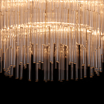 Люстра круглая с прозрачными стеклянными трубками Nembus варинант исполнения - 5 | Loft Concept в Сочи