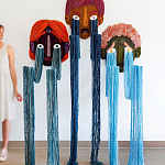 Вязаный Арт-Объект на стену из трех элементов Triptych варинант исполнения - 2 | Loft Concept в Сочи