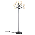 Торшер с плафонами из белых фарфоровых цветов на изогнутых ветвях Floralis варинант исполнения - 3 | Loft Concept в Сочи