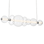 Подвесной светильник линейный с прозрачными стеклянными шарами разного диаметра Eurofase варинант исполнения - 1 | Loft Concept в Сочи