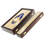 Нарды настольные из натурального камня лазурит и долерит Backgammon from Stone варинант исполнения - 15 | Loft Concept в Сочи