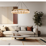 Люстра круглая с сферическими плафонами из натурального камня Phased Spheres варинант исполнения - 4 | Loft Concept в Сочи