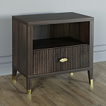 Прикроватная тумбочка с полкой Elsa Dreams Walnut  варинант исполнения - 1 | Loft Concept в Сочи