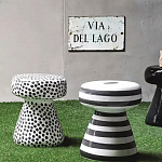 Дизайнерский журнальный стол белый в чёрный горох Gefan варинант исполнения - 2 | Loft Concept в Сочи