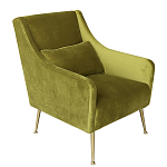 Кресло велюровое оливковое с подушкой Relaxation Soft варинант исполнения - 1 | Loft Concept в Сочи