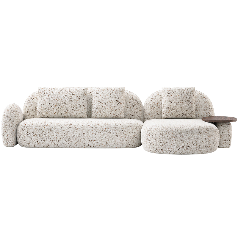 Модульный Диван Orus с кушеткой и столиком Молочный Орех в Сочи | Loft Concept 