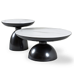 Столик журнальный круглый на черном металлическом основании Сharacter варинант исполнения - 3 | Loft Concept в Сочи