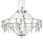 Люстра подвесная из металла с прозрачными подвесками из хрусталя Quasar 93 варинант исполнения - 1 | Loft Concept в Сочи