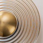 Бра с янтарным стеклянным диском и золотистыми акцентами Savio Glass Disc варинант исполнения - 5 | Loft Concept в Сочи