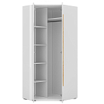 Шкаф угловой с белым глянцевым фасадом Grace of Furniture варинант исполнения - 2 | Loft Concept в Сочи