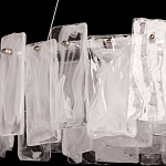 Люстра круглая с подвесными прямоугольными пластинами из стекла Glacier Panels варинант исполнения - 6 | Loft Concept в Сочи