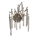 Бра на ветвистым серебрянном каркасе со стеклянными подвесами Raceme варинант исполнения - 1 | Loft Concept в Сочи