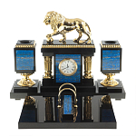Настольный письменный набор из лазурита с декором в виде льва Golden Lion варинант исполнения - 1 | Loft Concept в Сочи