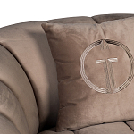 Дизайнерское кресло мягкое из серого велюра Serenity варинант исполнения - 2 | Loft Concept в Сочи