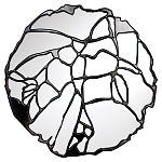 Зеркало кругле в декоративной раме чёрного цвета Black Ratio варинант исполнения - 1 | Loft Concept в Сочи