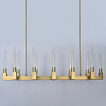 Люстра CANELLE Linear Chandelier 12 Modern Brass варинант исполнения - 2 | Loft Concept в Сочи