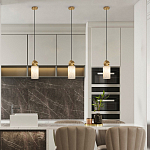 Подвесной светильник светодиодный с цилиндрическим плафоном Stone Helios варинант исполнения - 6 | Loft Concept в Сочи