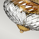 Потолочный светильник цвета латунь с прозрачным рифленым плафоном в форме чаши Hinkley варинант исполнения - 3 | Loft Concept в Сочи