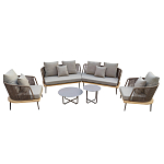 Диван садовый угловой Counter серый варинант исполнения - 3 | Loft Concept в Сочи