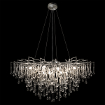 Люстра подвесная с прозрачными стеклянными подвесками в форме капель Диаметр 100 см Droplet Chandelier варинант исполнения - 13 | Loft Concept в Сочи