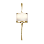 Бра вертикальное с белым полукруглым плафоном и длинным стержнем S Kichler варинант исполнения - 7 | Loft Concept в Сочи