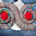 Кукла из одежды и павлопосадских платков Rusalka Blue Jeans варинант исполнения - 3 | Loft Concept в Сочи