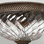 Потолочный светильник с чашеобразным плафоном из толстого волнообразного стекла и широким узорчатым основанием Hinkley варинант исполнения - 3 | Loft Concept в Сочи
