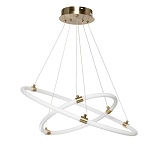 Люстра подвесная с двумя пересекающимися белыми светодиоидными кольцами Luke Lampco Tracer Lamp варинант исполнения - 2 | Loft Concept в Сочи