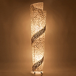 Торшер из перламутра на металлическом каркасе Indonesian Spiral 2 варинант исполнения - 4 | Loft Concept в Сочи