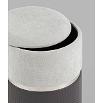 Пуф Mauldine с ящиком серо-черный с экокожей варинант исполнения - 2 | Loft Concept в Сочи