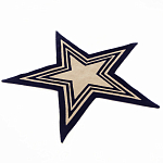 Дизайнерский ковер в виде звезды Poltronova Tappeto Stellina  Navy Blue Grey Rug варинант исполнения - 2 | Loft Concept в Сочи