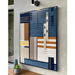 Панно из шнура Синяя геометрическая абстракция wall panel line Blue варинант исполнения - 2 | Loft Concept в Сочи