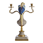 Подсвечникв образе попугая из фарфора с бронзовыми элементами Eden Garden варинант исполнения - 3 | Loft Concept в Сочи