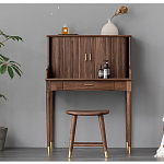 Туалетный стол деревянный с ящиком и зеркалом Moon Walnut Furniture варинант исполнения - 3 | Loft Concept в Сочи