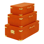 Комплект оранжевых чемоданов Golden Twigs варинант исполнения - 2 | Loft Concept в Сочи