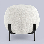 Пуф в ткани букле молочного цвета Pikelet варинант исполнения - 2 | Loft Concept в Сочи