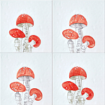 Плитка с узором Мухомор варинант исполнения - 1 | Loft Concept в Сочи