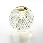 Настольная лампа с прозрачным шарообразным плафоном на цилиндрической подставке Crystal Globule варинант исполнения - 4 | Loft Concept в Сочи