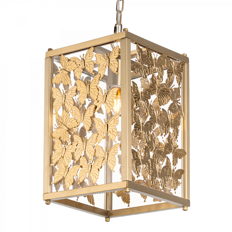 Tommy Mitchell Butterfly Pendant Light Латунь Прозрачное Стекло в Сочи | Loft Concept 